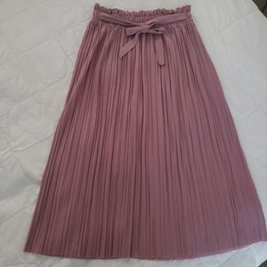 Dusty Pink Paperbag Skirt